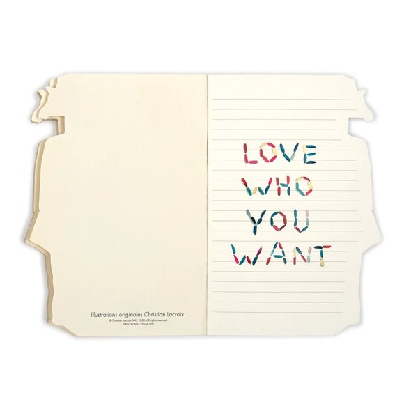 NEW Christian Lacroix Love Who You Want Harlequin Giraffe 80pgs Die-Cut Notebook - Picture 3 of 6